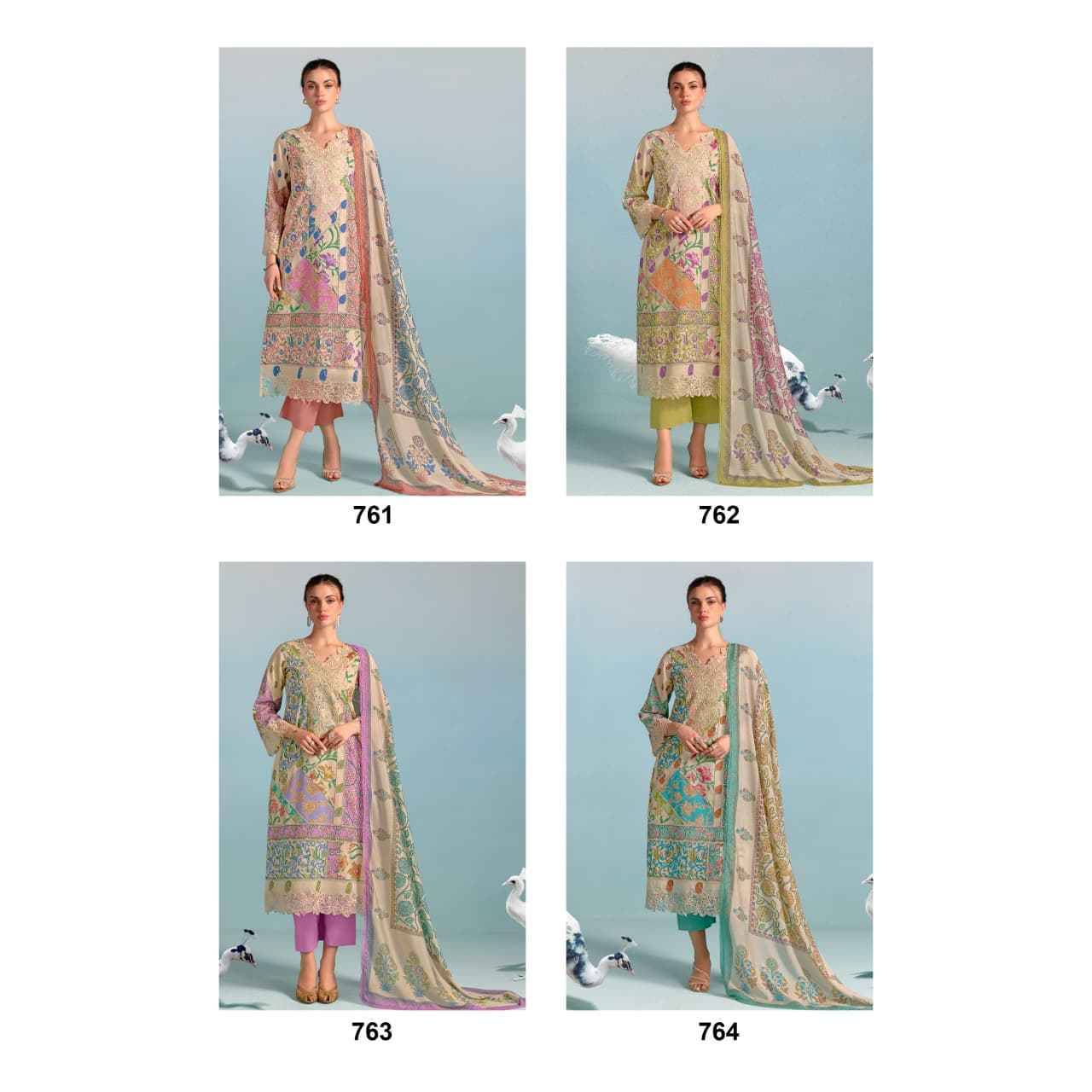 Block By Kimora 761 To 764 Series Beautiful Festive Suits Stylish Colorful Fancy Casual Wear & Ethnic Wear Pure Cotton Dresses At Wholesale Price